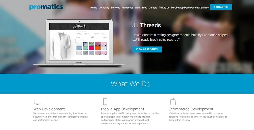 Promatics homepage