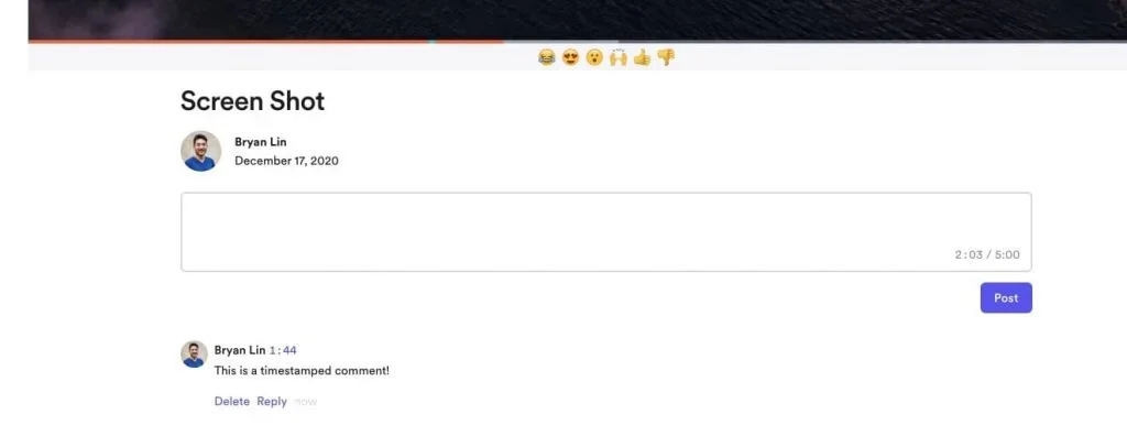 Loom commenting & screenshot feature