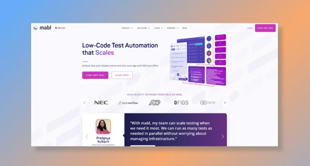 Mabl - Enabling Smooth Integration of Automated End-to-End Tests