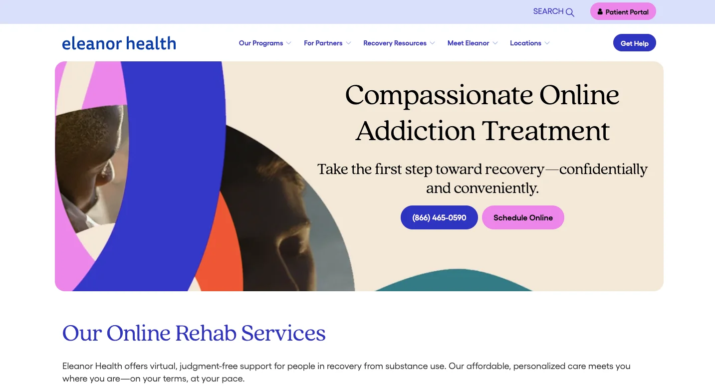 Eleanor Health website homepage