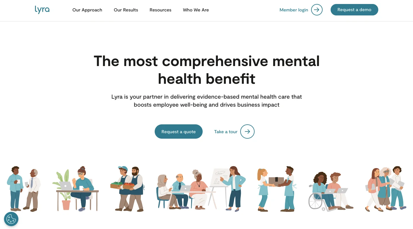 Lyra Health website homepage