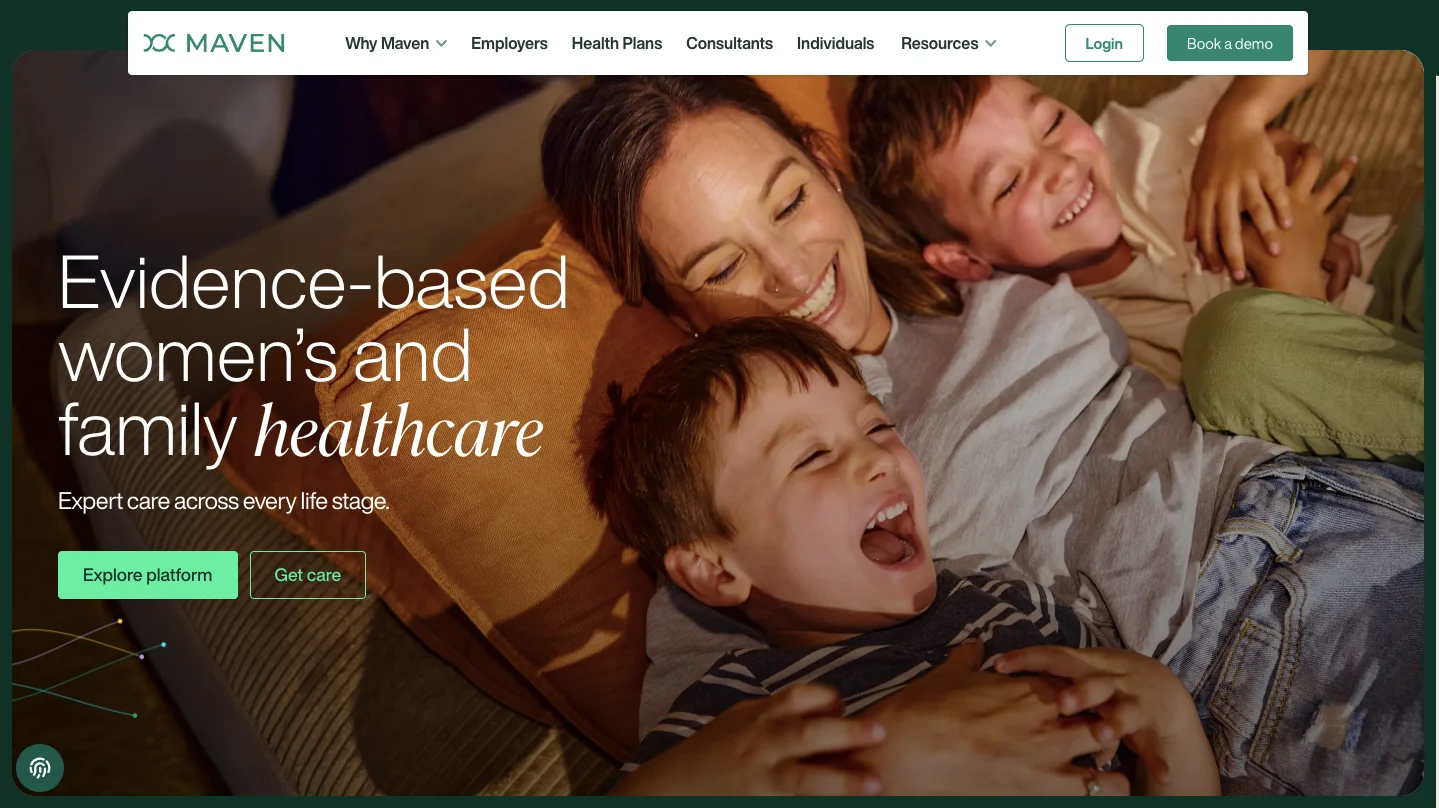 Maven Clinic website homepage