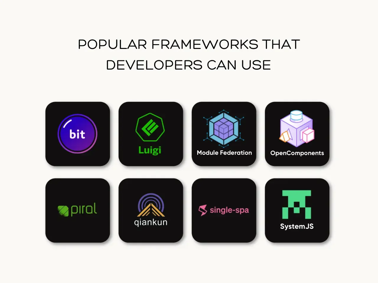 Popular Frameworks that Developers Can Use