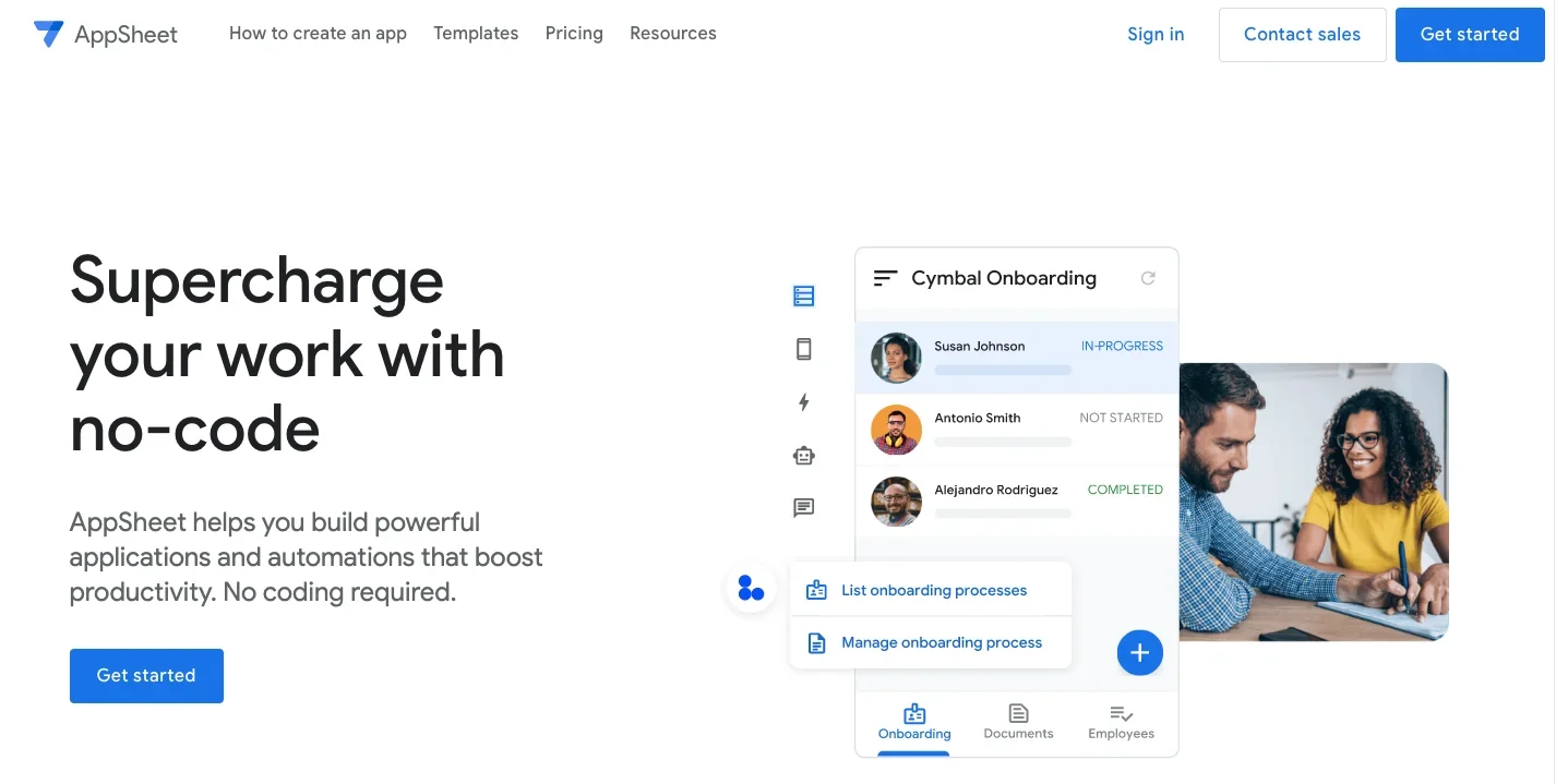 AppSheet_homepage