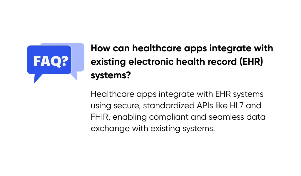 How healthcare apps can integrate with existing electronic health record (EHR) systems
