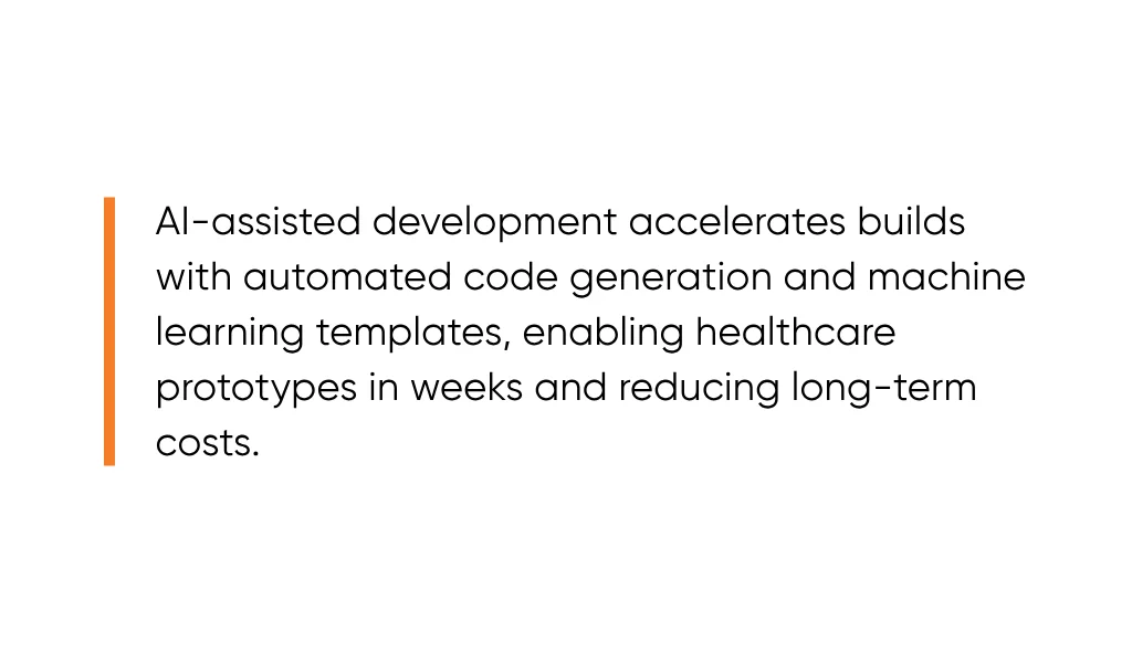 Developers using AI tools for faster healthcare software prototyping and iteration