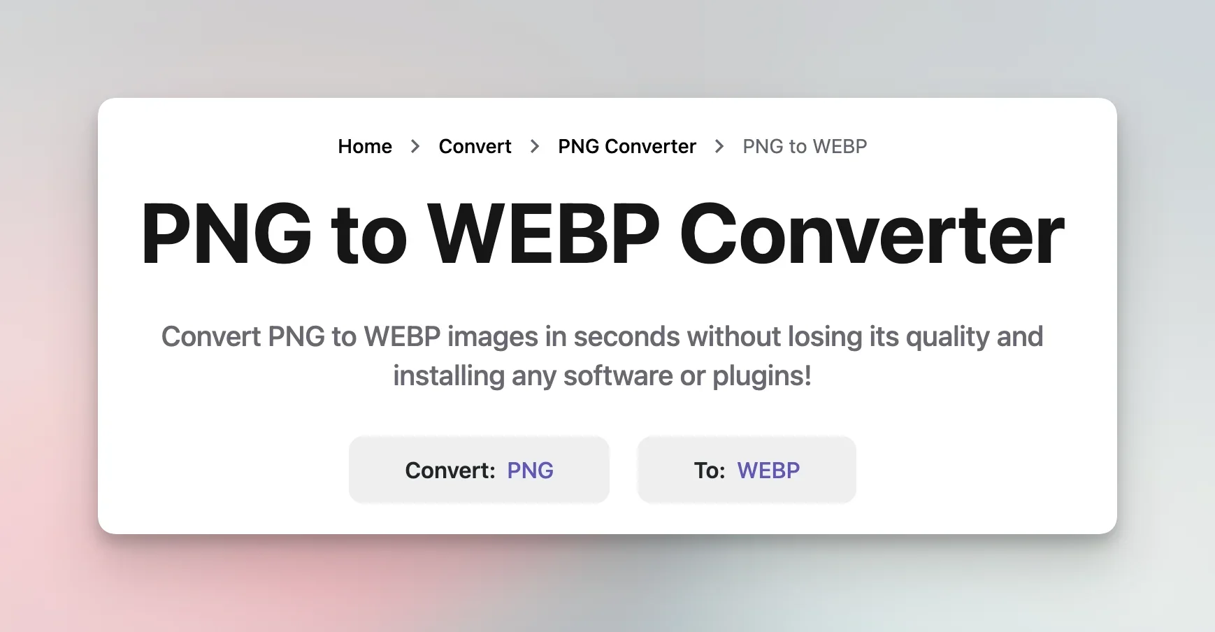 PNG to WEBP converter
