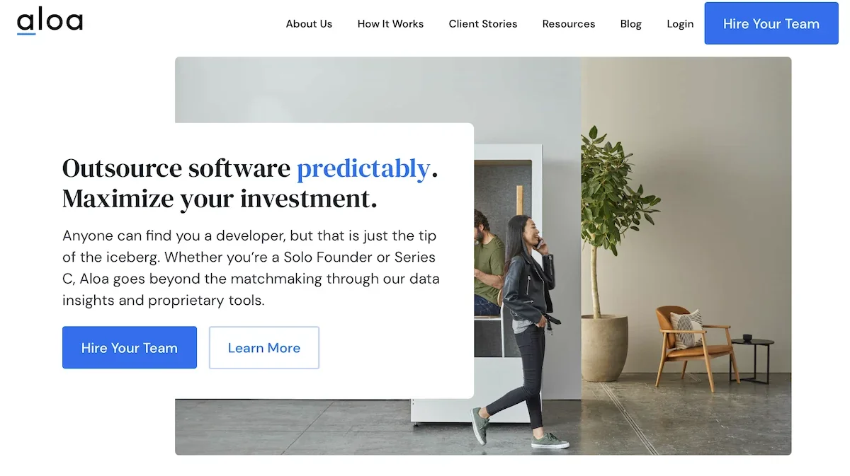 Aloa homepage
