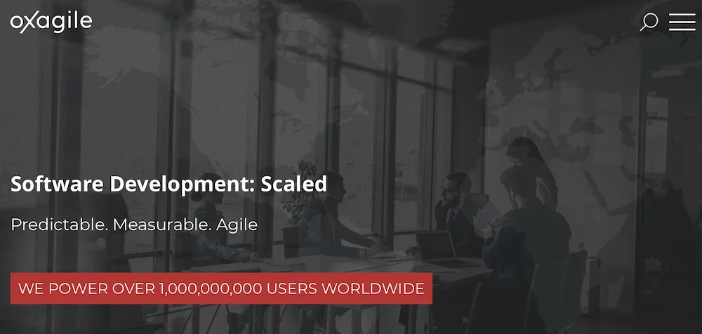 Oxagile homepage