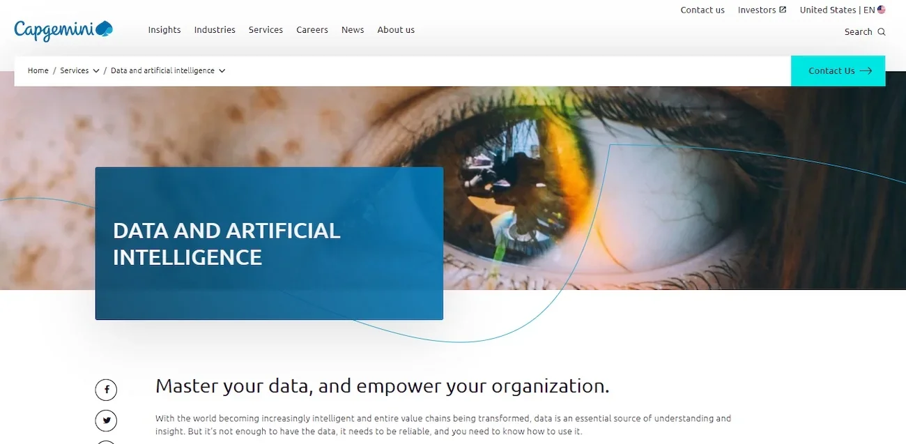 Capgemini homepage