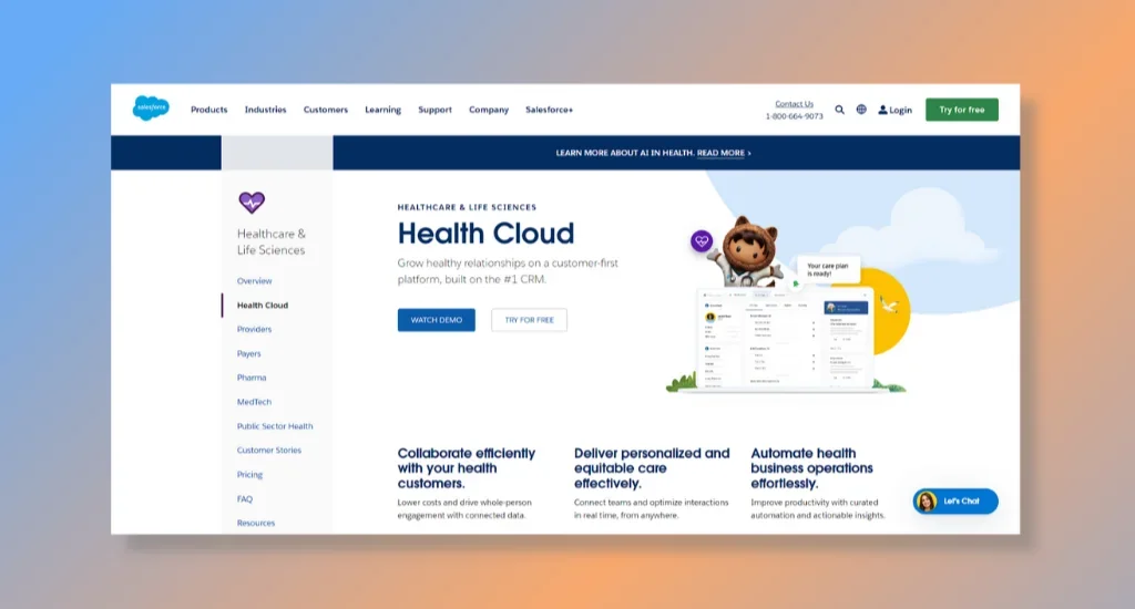 Salesforce Health Cloud - Healthcare CRM Software