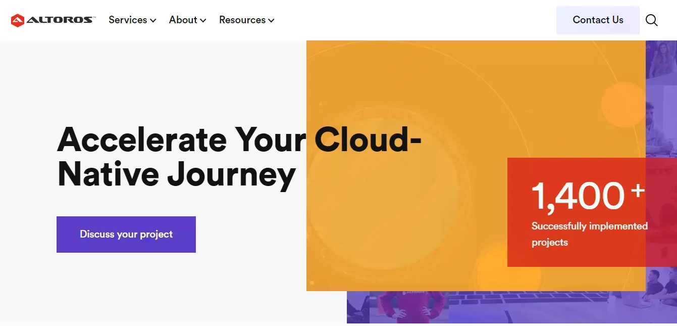 Altoros homepage