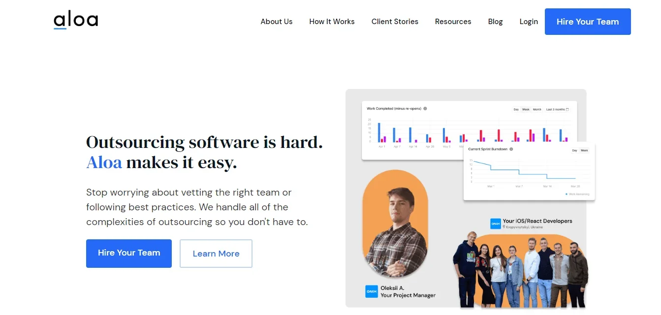 Aloa homepage
