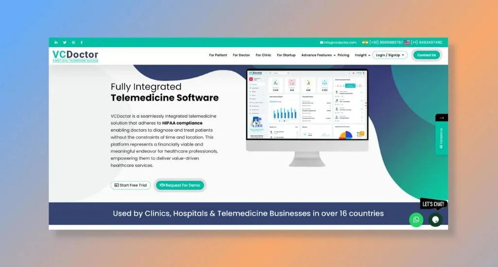 VCDoctor - Provides HIPAA-Compliant Telehealth for Treating Patients