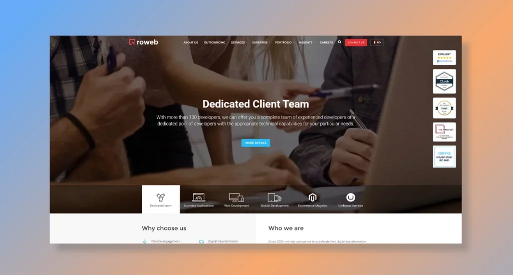 6. Roweb Development - Top Pick for Magento Web Development and Online Portal Solution