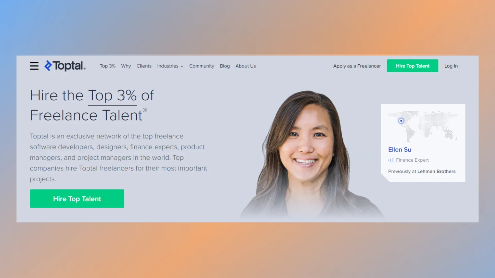 Toptal homepage