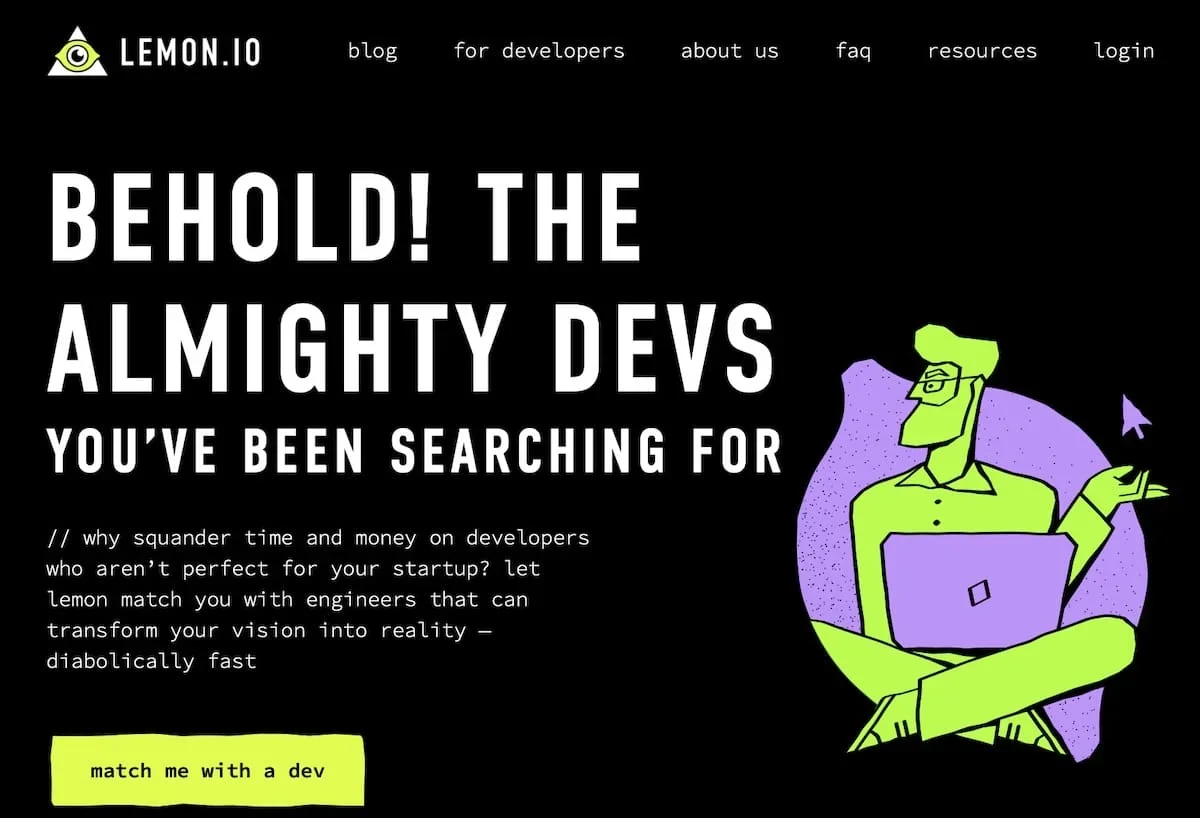 Lemon.io homepage