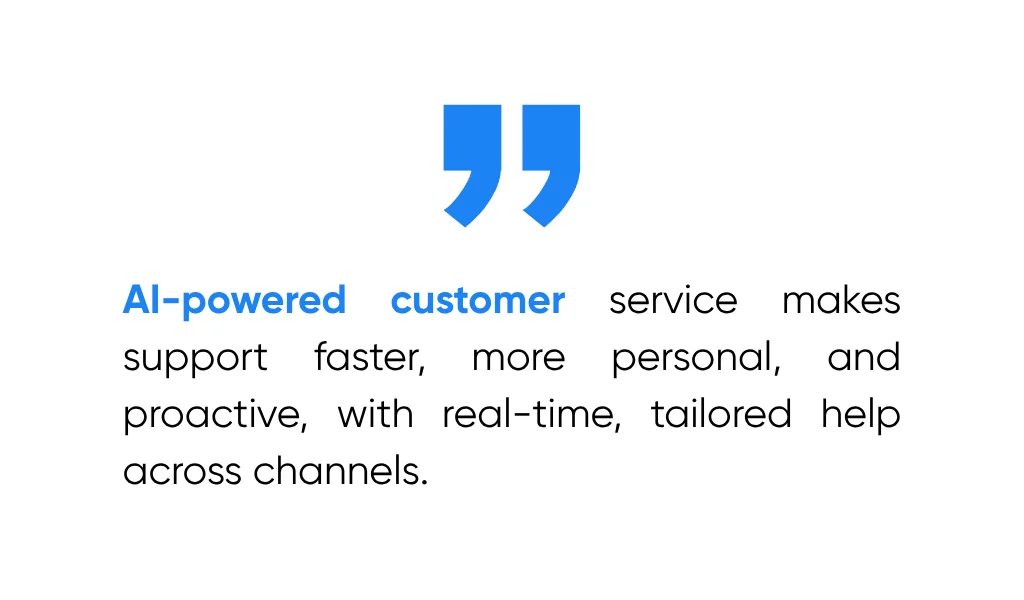 Overview of how AI enhances customer service