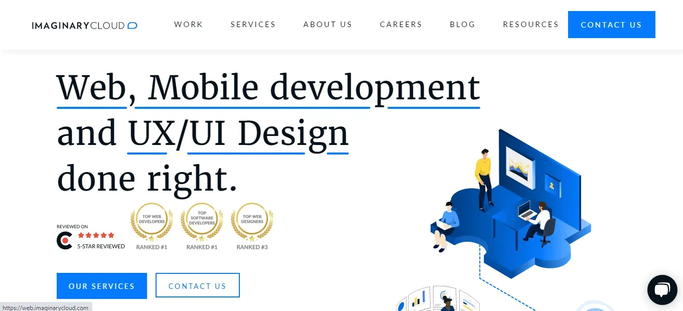 Imaginary Cloud homepage