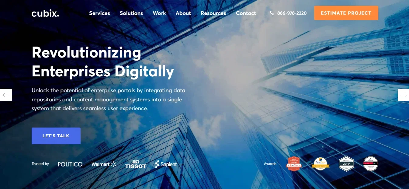 Cubix homepage