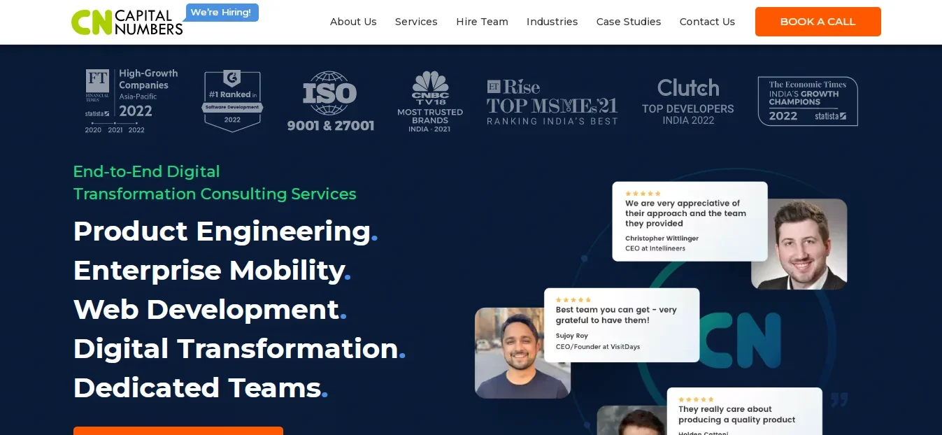 Capital Numbers homepage