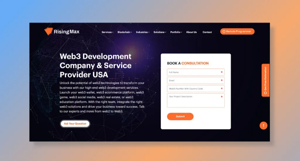 RisingMax - Web3 Development Services For Various Business Domains