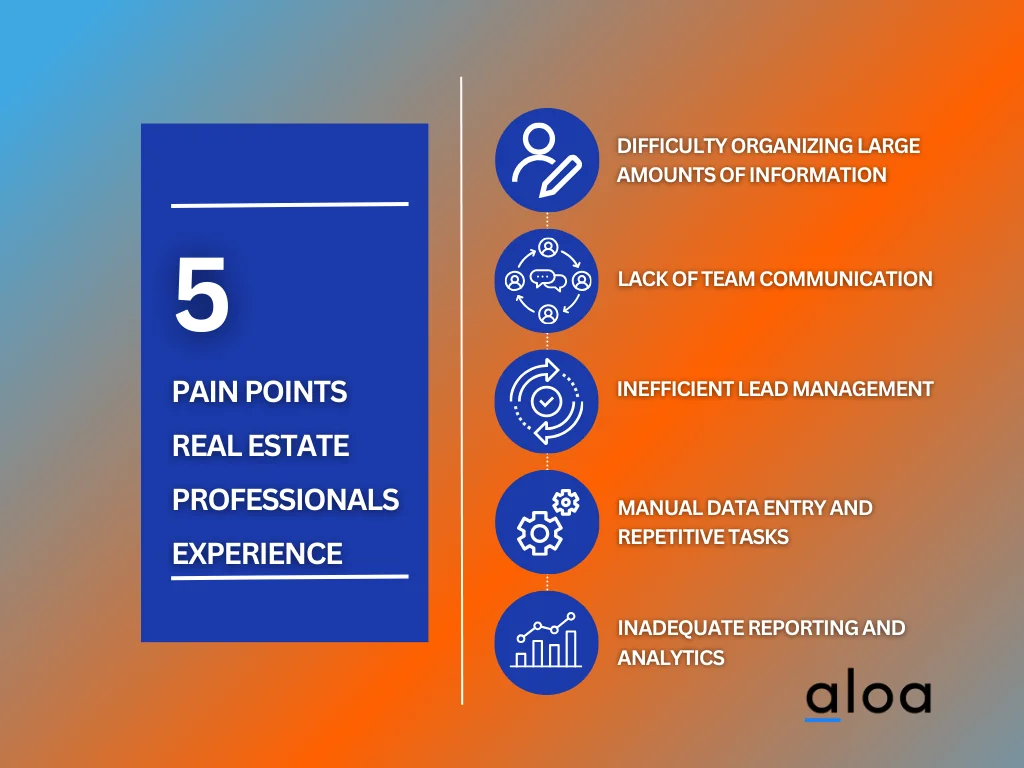 Pain points real estate  professionals experience