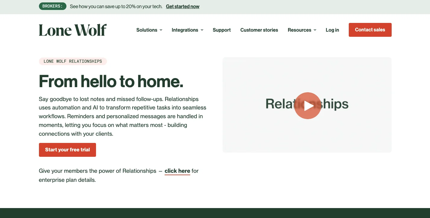 Lone Wolf Relationships homepage