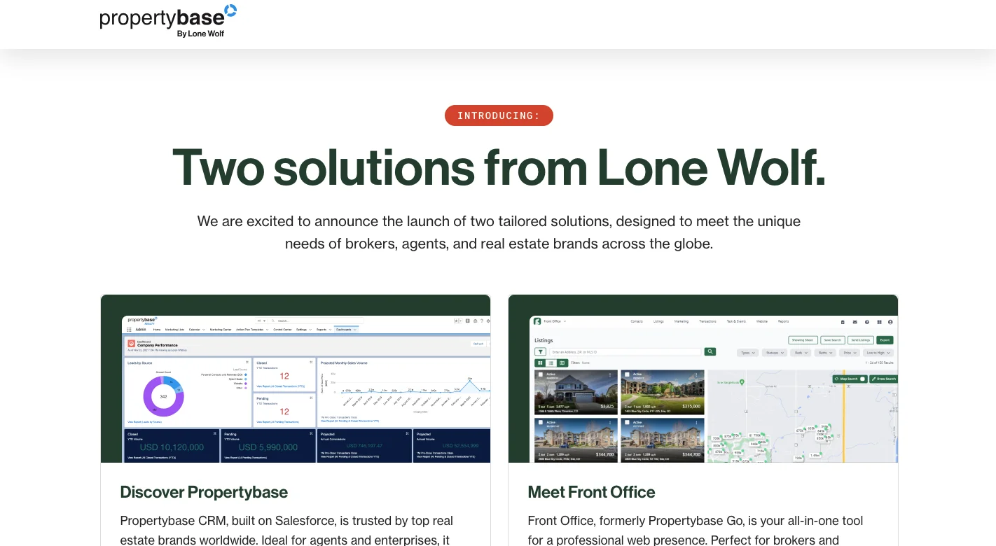 Propertybase homepage