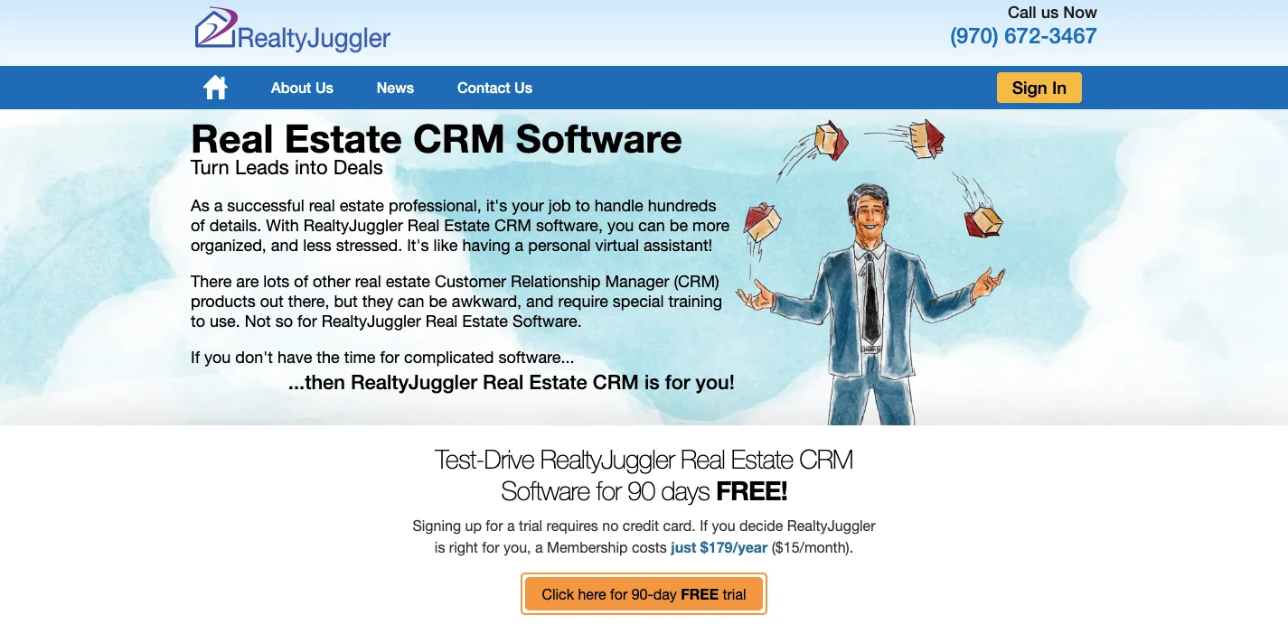 Realty Juggler homepage