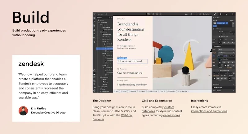 Building a website in Webflow ad